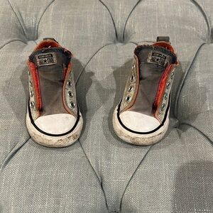 Converse Red and White Low-Top Sneakers